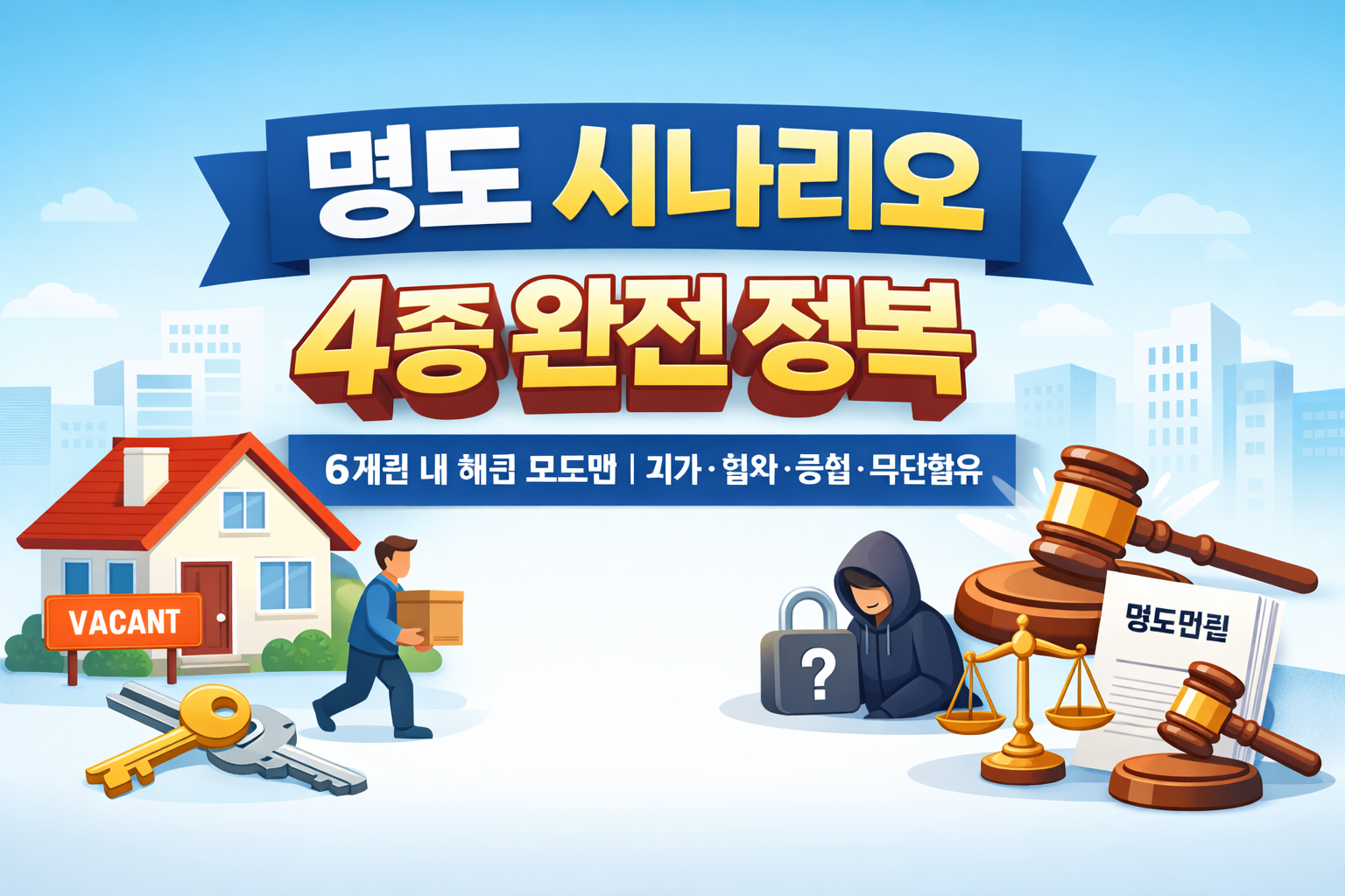 명도 시나리오 4종 완전 정복자가·임차·공실·무단점유 ‘6개월 내’ 해결 로드맵